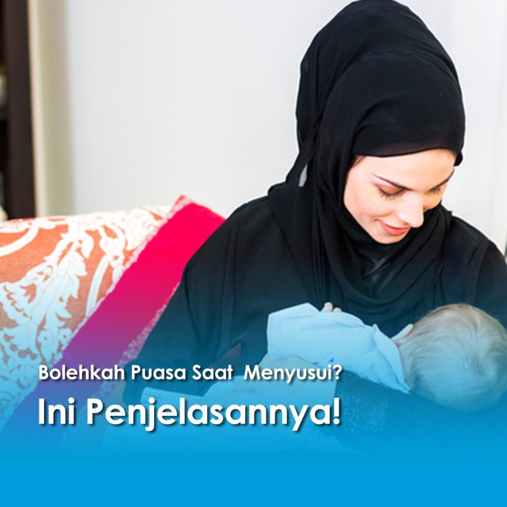 Bolehkah Puasa Saat Menyusui gambar ibu menyusui berbaju hitam dan anak bayinya