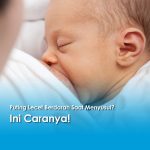 Bayi sedang menyusu di payudara ibu, ilustrasi puting lecet berdarah saat menyusui.