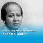 Foto hitam putih R.A. Kartini, pahlawan perempuan Indonesia, dengan teks overlay bertuliskan: “Pahlawan yang Meninggal Saat Menyusui: Kisah R.A. Kartini.”